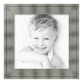 thumbnail image 2 of ArtToFrames 21" x 21" Platinum Ridge Brushed Slvr Picture Frame, 21x21 inch Silver Wood Poster Frame (WOM-5249),  Pack, 2 of 6