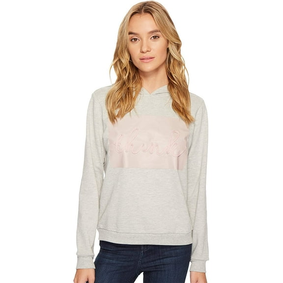 Romeo and Juliet Couture HEATHER GREY Women's "Think" Motif Hoodie, US Small