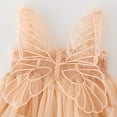 thumbnail image 5 of Toddler Baby Girls Sleeveless Butterfly Wing Dresses Fairy Tulle Dress Kids Dance Party Princess Dresses (Beige, 12-18 Months), 5 of 7