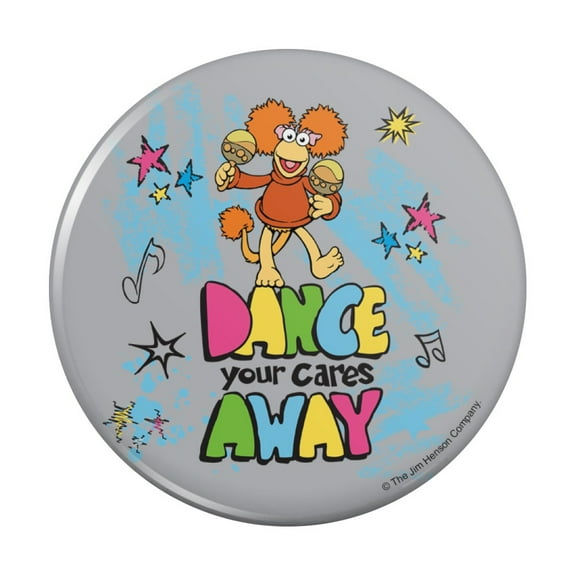 Cartoon Dance Your Cares Aware Fraggle Rock Red Kitchen Refrigerator Locker Button Magnet
