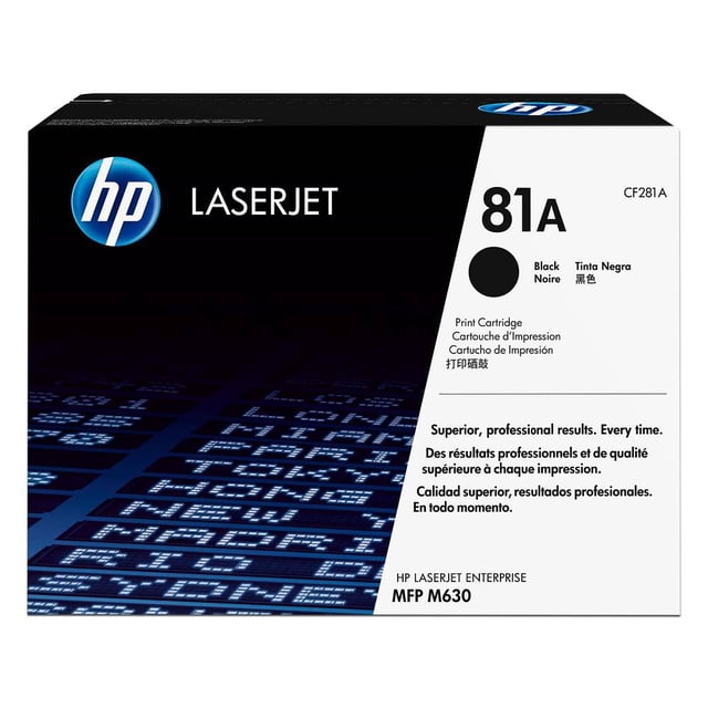 Cartucho de tóner HP 81A Negro Laserjet Original CF281A