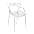 thumbnail image 2 of Heavenly Collection Plastic Dining Chair Set of 3 for Dining Area, 2 of 4
