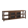thumbnail image 4 of Farmhouse Glass Door TV Stand for TVs up to 80", Dark Walnut, 4 of 8