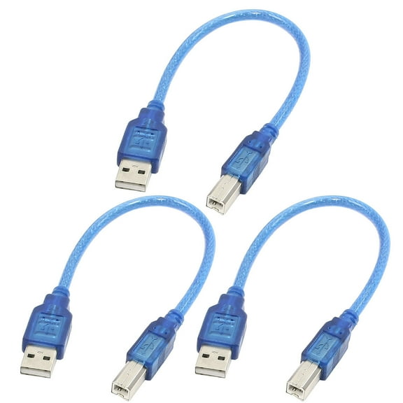 30cm Type A Computer USB2.0 Male to Printer Type B Male Adapter Cable 3Pcs