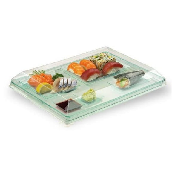 PacknWood 210KLARTRAY Transparent Green Klarity Tray- Pack Of 50