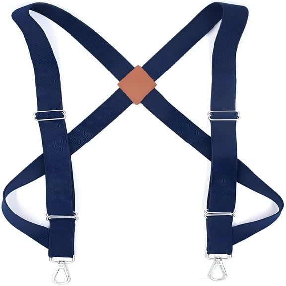 TELOLY Mens Suspenders Side Clip Suspenders Adjustable Elastic X Back Style Suspenders with Swivel Hooks