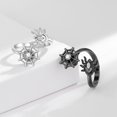 thumbnail image 2 of Spider Punk Spinner Fidget Ring for Women Men Stress Relieving Spider Web Personalized CZ Crystal Open Adjustable Stress Relieving Ring Jewelry Gift, 2 of 3