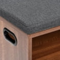 thumbnail image 6 of Farini Small Shoe Bench with Cushion, Shoe Storage Bench with Seating, Seat Shoe Rack for Entryway, Walnut-Dark Gray, 6 of 9
