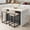 Cream, variant on Set of 2 Modern Bar Stools, Metal Frame PU Leather Counter Height Barstools with Back, Upholstered Bar Chairs for Kitchen Island & Home Bar