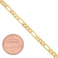 thumbnail image 3 of 4mm 14k Yellow Gold Plated Flat Figaro Chain Necklace, 24 inches + Gift Box, 3 of 7