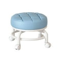 thumbnail image 1 of Taburete giratorio de 360 degree con asiento bajo y rodillo para tareas domésticas, taburete redondo para niños, taburete bajo con polea resistente y ligero Azul Macarena Asiento bajo con ruedas, 1 of 8
