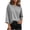 Gray, variant on Hurxie Womens T-Shirt Casual 3/4 Sleeve Boxy Tops Loose Fit Crew Neck Basic Shirts Blue,L