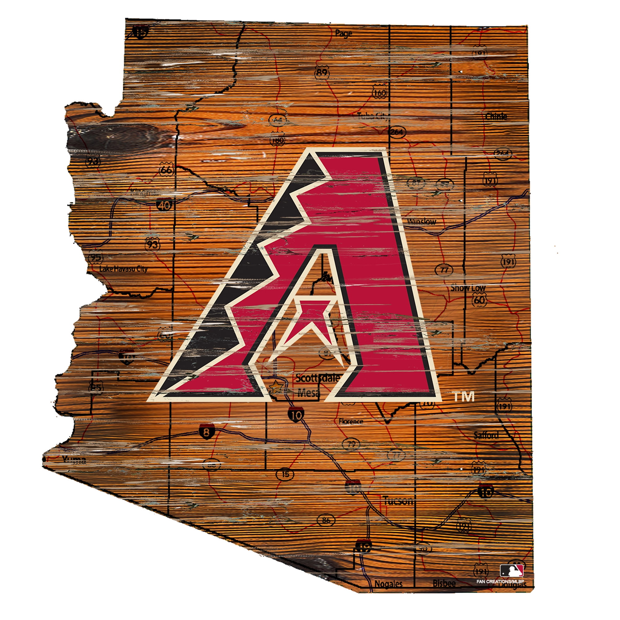 Fan Creations Cleveland Indians 12 Mini Roadmap State Sign