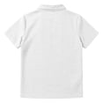 thumbnail image 5 of REDARER Boys Waffle Knit Stand Collar Short Sleeve Henley Shirt Comfortable Casual Sport Top for Kids,8-9 Years, 5 of 7