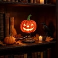 thumbnail image 2 of PLLFRLRT Halloween Pumpkin Table Lamp Vintage Jack-O-Lantern Night Light Halloween Desktop Decorative Ornament, 2 of 5