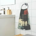 thumbnail image 3 of Yayeee 100% Cotton Hand Towels for Bathroom 16" x 28" Soft Absorbent Kitchen Towel, Red Sitting on The Moon, 3 of 7