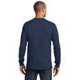 thumbnail image 2 of Port & Company PC61LST Tall Long Sleeve Essential T-Shirt, Navy, 4XLT, 2 of 5