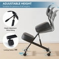 thumbnail image 7 of Someet Adult Ergonomic Kneeling Chair with Back Support, Rolling Height Adjustable Desk Chair for Home Office, PU Black, 7 of 7