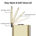 thumbnail image 3 of KSSKSS 2.6 Gallon/10L Slim Stainless Steel Bathroom Trash Can with Soft Close Lid, for Narrow Spaces,Bathroom, Bedroom (Titanium Gold), 3 of 8