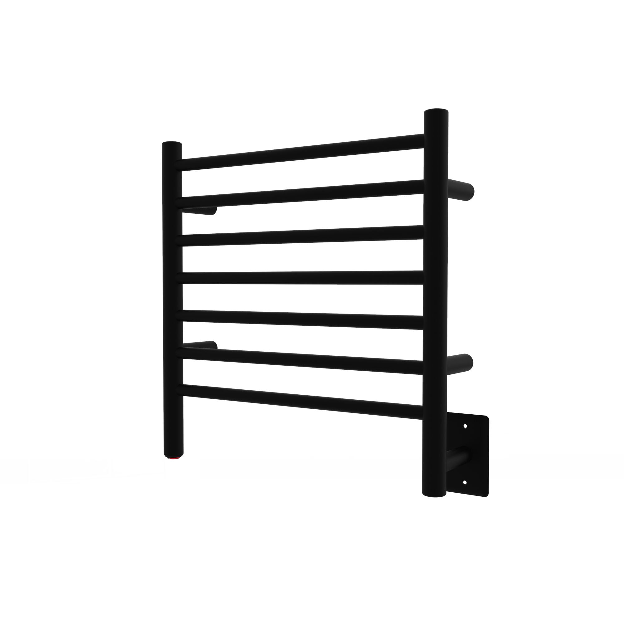 21.25" Matte Black Small Brushed 7 Bar Towel Warmer