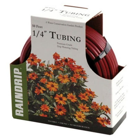 Raindrip R251DT Vinyl Drip Irrigation Tubing, Redwood, 1/4
