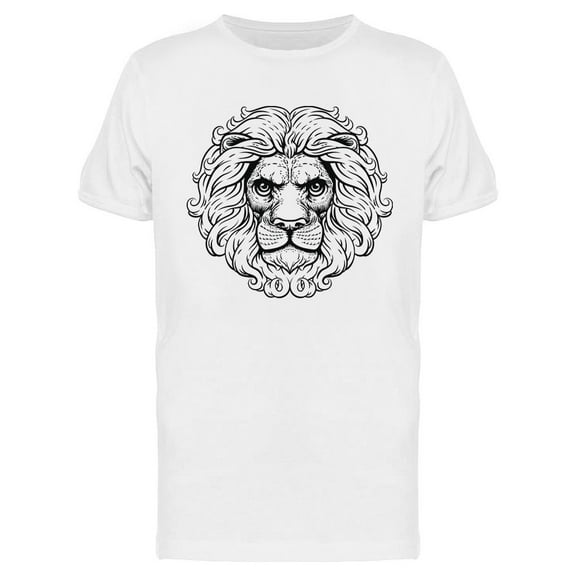 Big Lion Head Design T-Shirt Men -Image by Shutterstock, Male Small