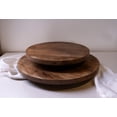 thumbnail image 4 of BIDK Home Natural Burnt Wood Finish Lazy Susan Turntable Rotating Tray - 14" - Brown, 4 of 9