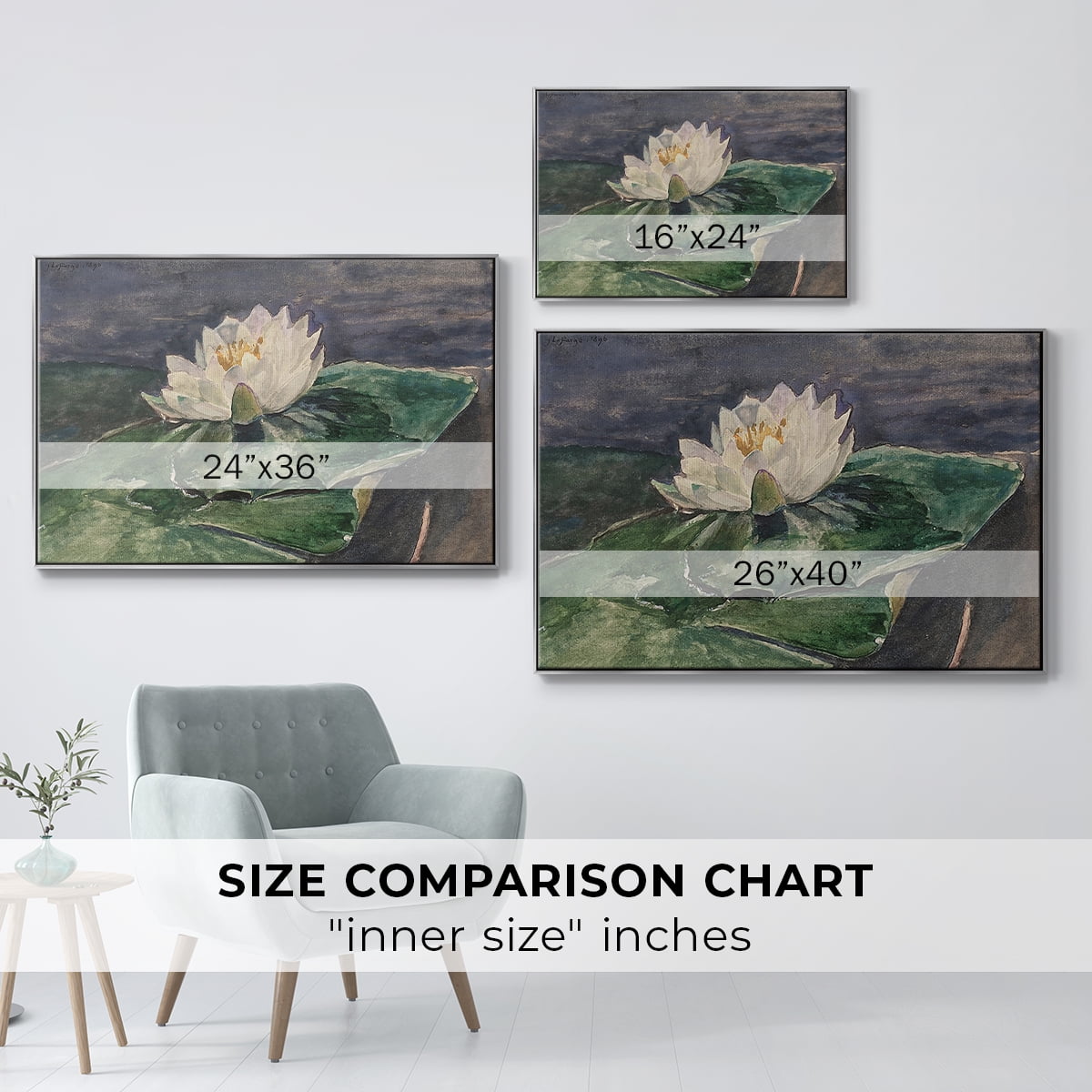 Vintage Botanical Print-LX By Wexford Home Framed in Silver Wood Gallery Wrapped Canvas 25 in. x 37 in.