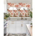thumbnail image 5 of Thanksgiving Gnomes Kitchen Curtains Sets 36 Inch Length with Valance, Fall Orange Maple Pumpkins Country Swag Valances and Tiers Curtain Set Drapes Swag Curtains for Living Room, Bathroom, Bedroom, 5 of 6