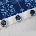 thumbnail image 4 of Erosebridal Boho Damask Bug Dragonfly Blackout Curtains,Aztec Print Window Curtains Pack of 2 (38x45 Each),Navy Blue, 4 of 6