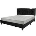 thumbnail image 3 of Better Home Products Monica Velvet Upholstered King Platform Bed in Black, 3 of 7