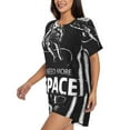 thumbnail image 2 of Lsque I Need More Space Women's Short-Sleeved Pajama Set - 2 Piece Soft and Lightweight Sleepwear Set-4X-Large, 2 of 9