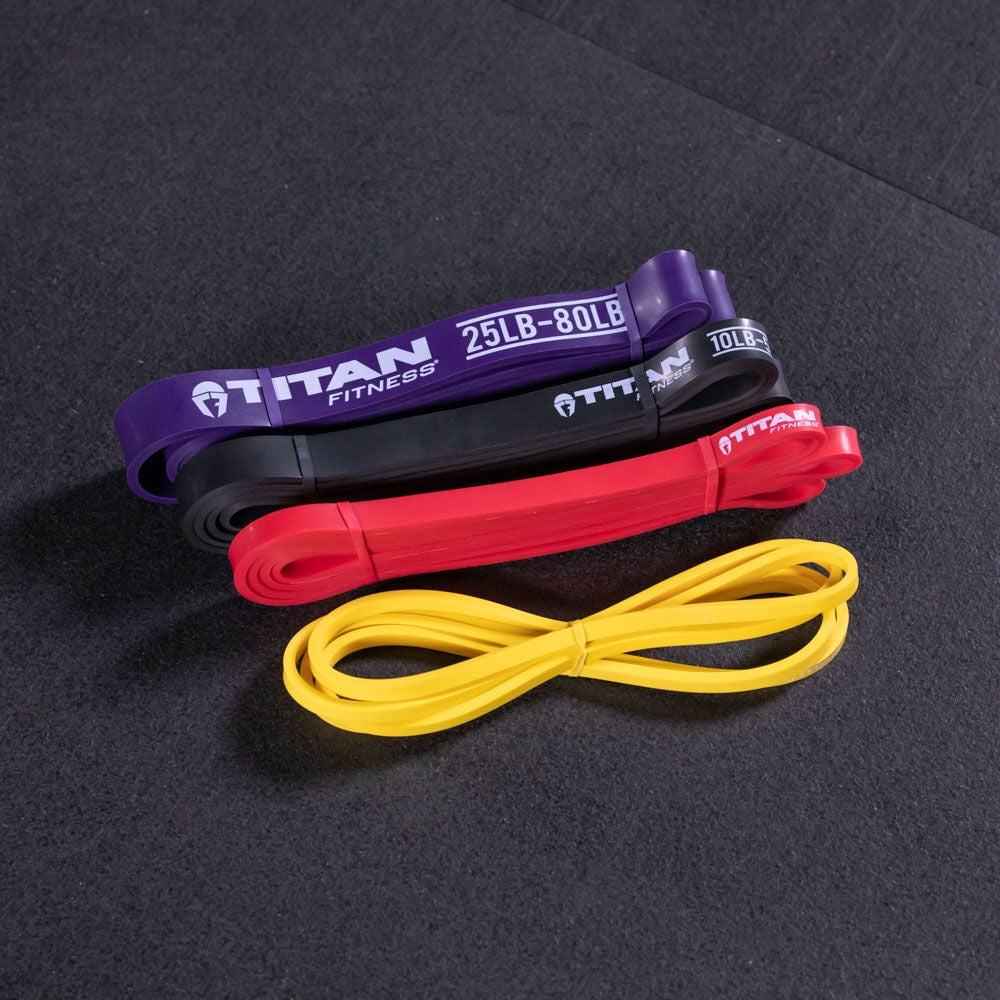 Titan Fitness 41" Light Multi-Pack Latex Bands, Pull-Up Bands, Resistance Band Set for Workouts, Fitness and Strength Training