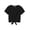 Black, variant on Girls T Shirts Casual Short Sleeve Tie Knot Front Toddler T Shirts