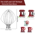 thumbnail image 4 of LEMEENQ K45WW Fouet en Fil d'Acier Inoxydable pour Lave-Vaisselle, Fouet à 6 Fils Compatible avec les Batteurs sur Socle KitchenAid à Tête Inclinable de 4,5 et 5 Pintes, Va au Lave-Vaisselle, 4 of 6