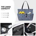 thumbnail image 3 of Large Beach Bags Water-resistant Sandproof - Blue Inspired Floral Paisley Cute Beach Tote Bags for Women with Zipper, 3 of 6