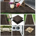 thumbnail image 4 of YANG2 27PCS Patio Deck Tiles Interlocking Wood Decking Floor Tiles 12 x 12in for Outdoor & Indoor Patio Garden Deck Poolside-Black-Straight, 4 of 10
