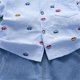thumbnail image 5 of Odeerbi 6M-5Y Niños Trajes de Verano Algodón Manga Corta Camisa Jeans Pantalones Cortos Conjunto Coche Impreso Camisa Denim Pantalones Cortos Dos Piezas, 5 of 9