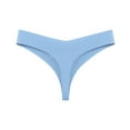 thumbnail image 4 of JUSLIO Womens Underwear Cotton Briefs No Show Underwear Thong Soft Panties Blue XXL, 4 of 6