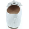 thumbnail image 4 of De Blossom Girl GIGI-1X Shimmer Bow Casual Slip On Prom Party Dress Ballet Flat Shoes, 4 of 7