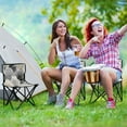 thumbnail image 6 of 600D Oxford Camping Chair Portable Foldable Chair Supports 220 lbs for Picnic, Fishing, Backpacking Ink Wash Style Roses, 6 of 8