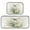 Dragonflies with White Daisies, variant on 2-Piece Kitchen Rugs Set Non-Slip Mats Carpet Floor for Kitchen, Bathroom (19.7"x27.6" & 19.7"x47.2") Watercolor Powder Blue Pattern
