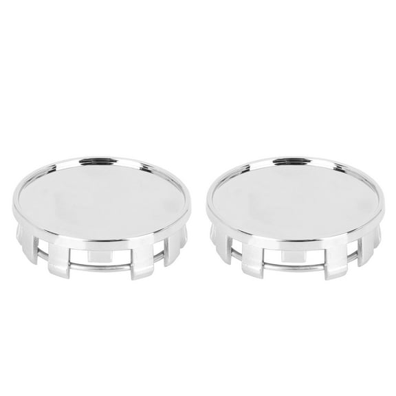 2pcs 54mm 9 Lugs Car Wheel Tyre Center Hub Caps Universal Silver Tone