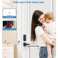 thumbnail image 6 of Veise Smart Keyless Entry Door Lock with Handle, App Control, Electronic Touchscreen Keypad, Auto Lock, Matte Black, 6 of 9