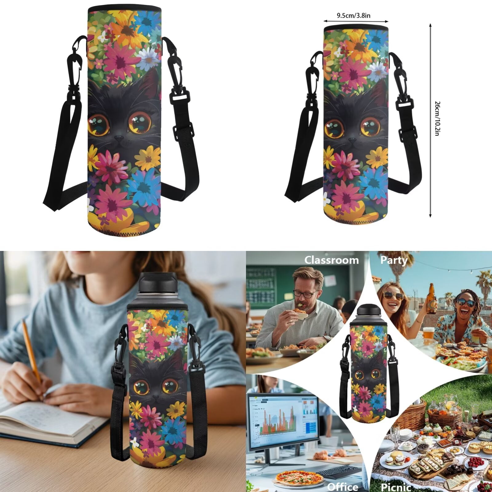 Pzuqiu US Flag School Backpack Set for Boys 4 Pcs Backpacks with Lunch Box Pencil Case Water Bottle Holder Lightweight Cute Bookbags 17 Inch Schoolbag Set for Middle School