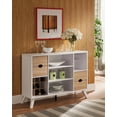 thumbnail image 3 of Buffett multiniveleur / Serveur avec stockage Brooks, Blanc/Chêne, 3 of 3