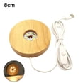 thumbnail image 1 of Solid Wood Circular Crystal Lamp Holder, Led Lamp Holder, Rechargeable Type, 1 of 4