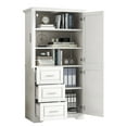 thumbnail image 4 of Resenkos Storage Cabinet,Kitchen,Pantry Cabinet,Tall and Wide Storage Cabinet with Doors for Bathroom/Office, Three Drawers, White, 4 of 14