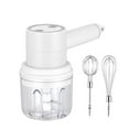 thumbnail image 2 of USB Rechargeable Handheld Mixer with 3 Speeds Stainless Steel Whisks and Food Chopper Portable Electric Whisk for Cream Eggs Batter, 2 of 2