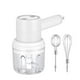 thumbnail image 2 of Batidora y picadora eléctrica de mano con USB | Batidora portátil de 3 velocidades con varillas de acero inoxidable | Incluye batidor de crema, gancho para masa y cable USB | Blanco o verde, 2 of 2